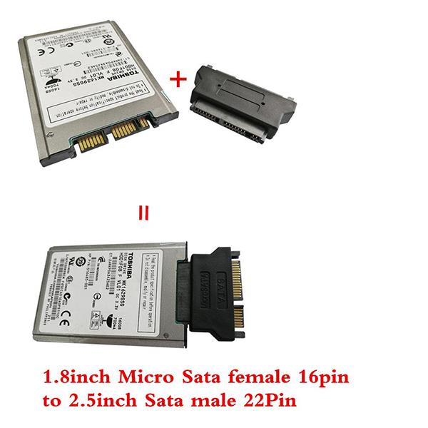 1.8 Inch Micro SATA to 2.5 SATA Adapter