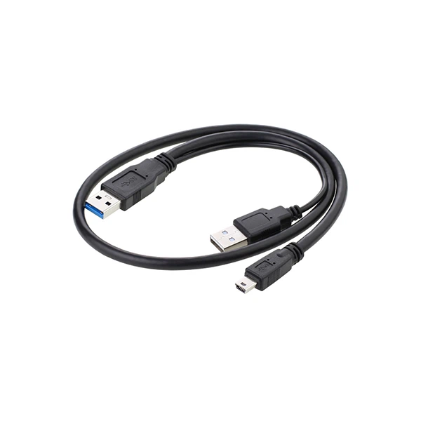 USB 3.0 A to Mini B cable with USB 2.0 Power cable